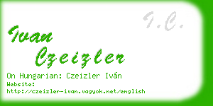 ivan czeizler business card